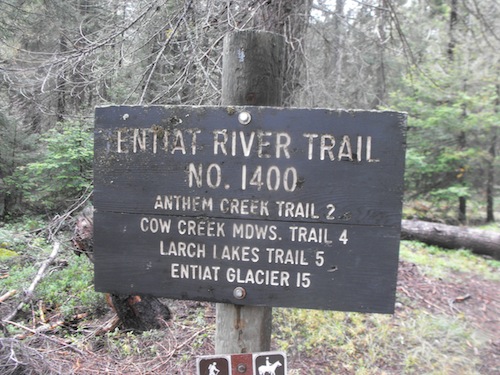 At the beginning of the trailhead